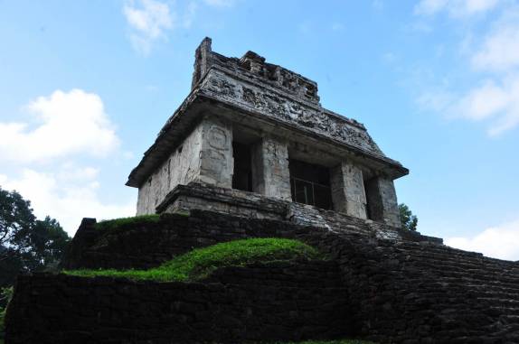Ruínas mayas do Grupo das Cruzes, em Palenque, Chiapas, no sul do México